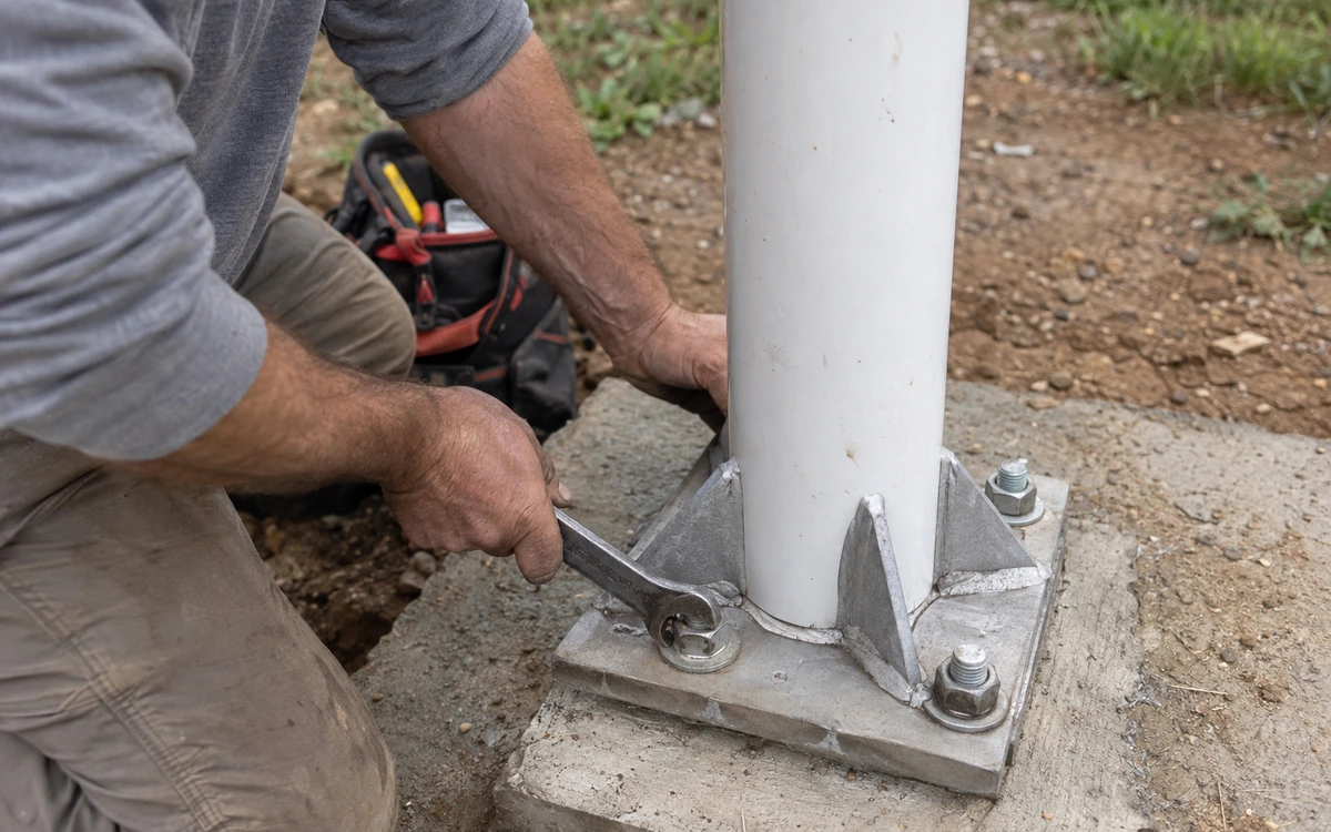 Flagpole installation contractor
